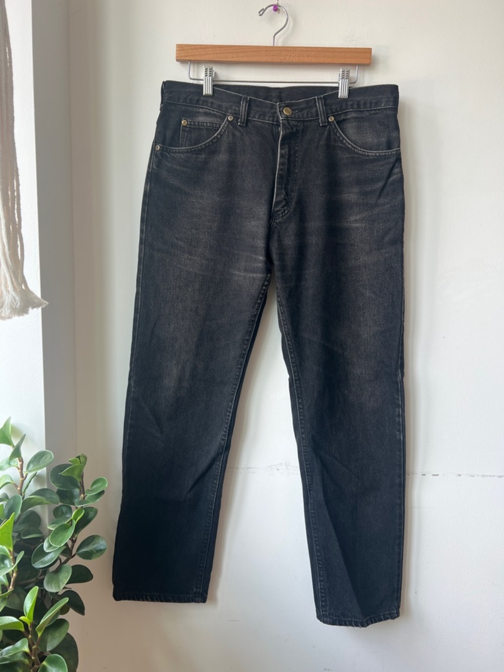 L.L. Bean Men's Black Straight-Leg Jeans